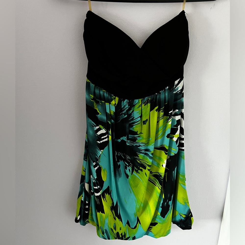 Strapless floral dress